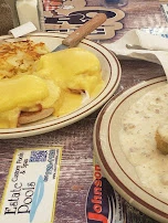 Eggs Benedict and Biscuits and Gravy